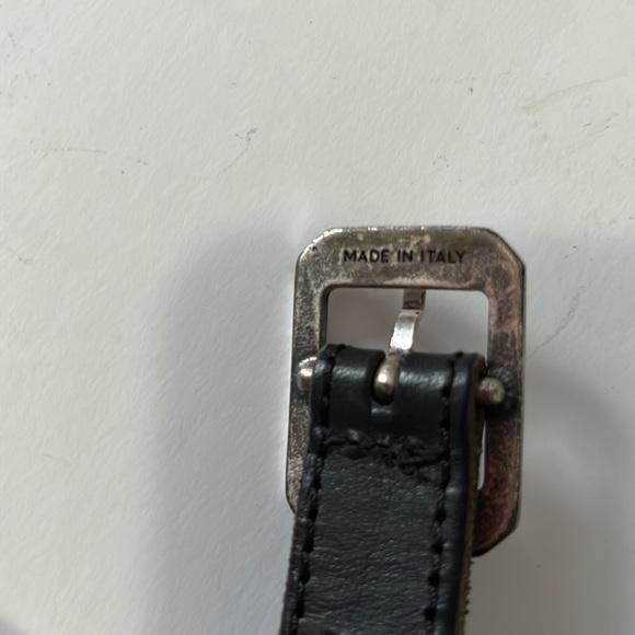 DIESEL BLACK AND WHITE BRAIDED LEATHER BELT - Picture 13 of 14